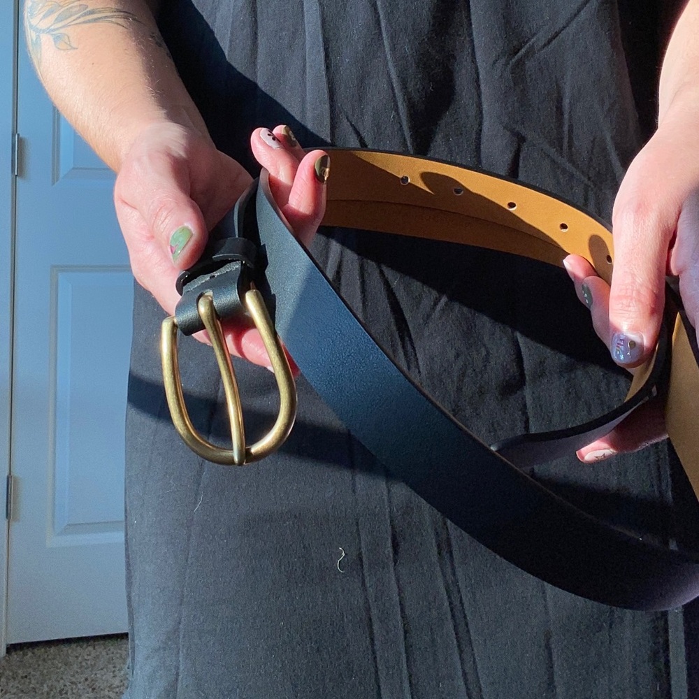 Black Vegan Leather Belt